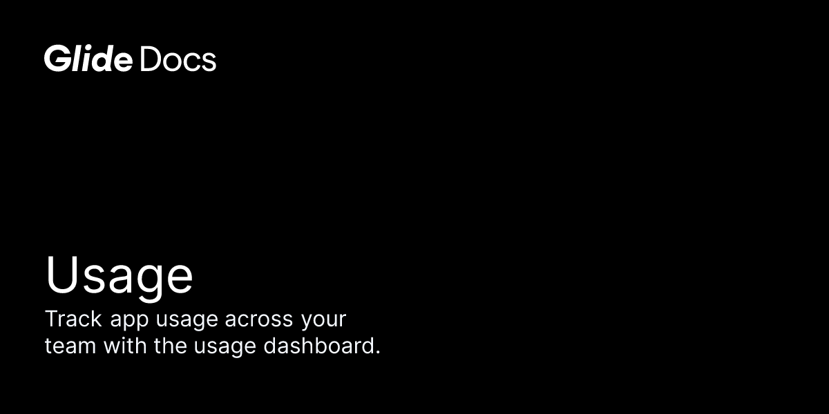 Usage | Glide Docs